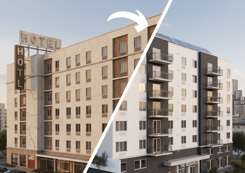 Hotel to multifamily conversion